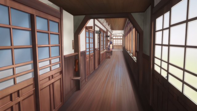 Love Chunibyo hallway scene