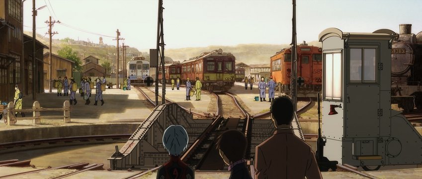 Railway turntable scene