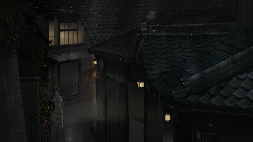 禰宜殿の坂付近の夕暮れ