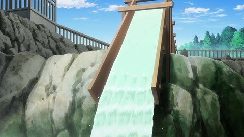 Night encounter by the hot spring source