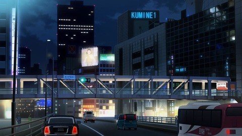 Scenery in front of the station at the start of honeymoon