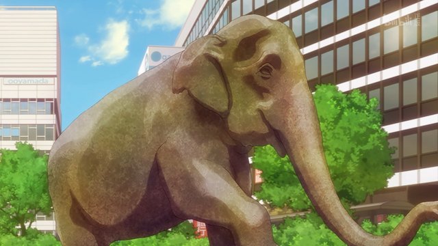 Elephant statue at Kichijoji Station north exit
