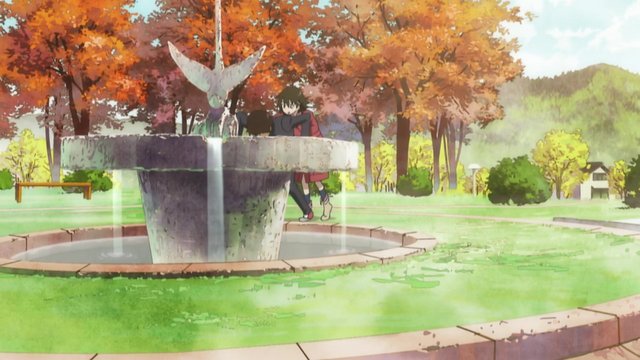 Fountain and stone monument in Old Castle Park