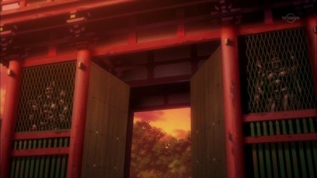 清水寺の仁王門前