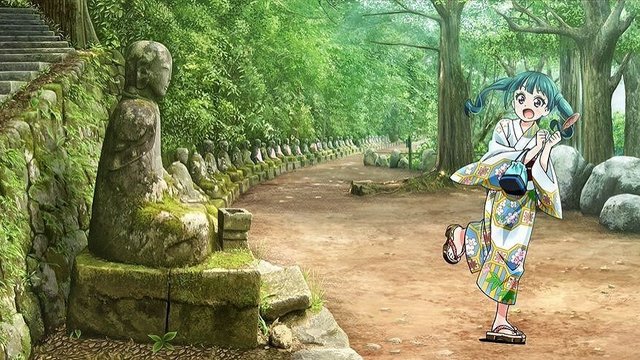 並び地蔵の前のシーン