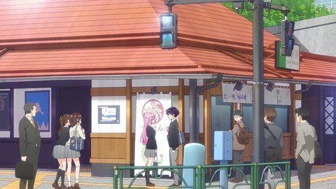 After-school meeting on the platform
