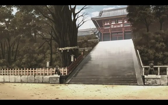 Confrontation on the shrine steps