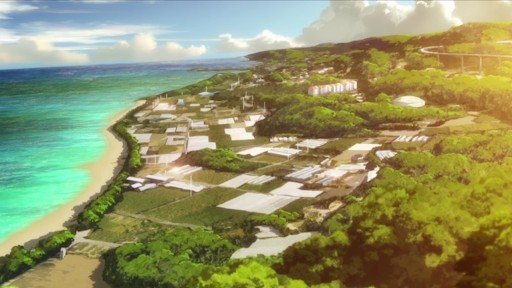 Distant view of Chinen coastline