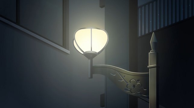 Marin under the streetlamp