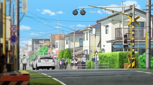 下校途中の踏切