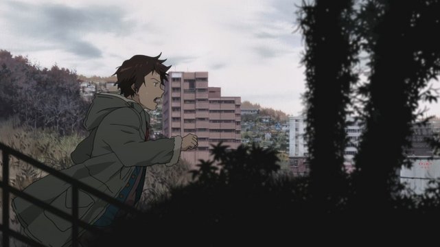 Kyon's snowy staircase run