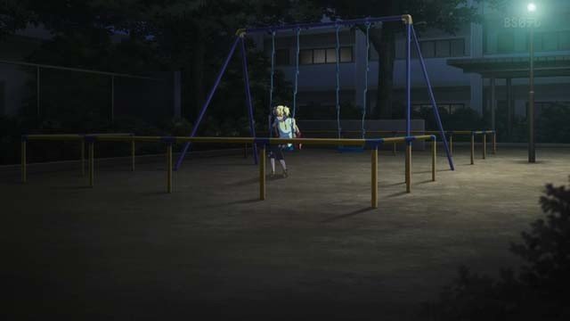 Park bench and playground equipment