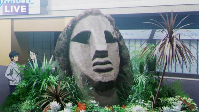 Meeting by the Moai Statue