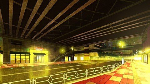 Station South Exit at Night