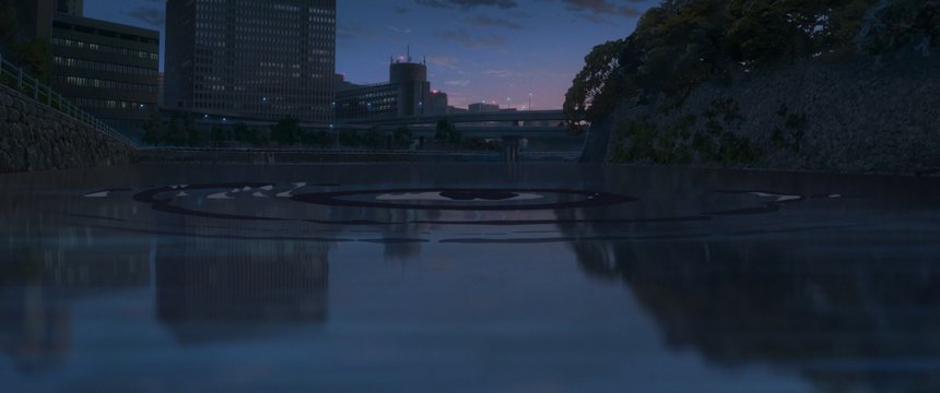 Bridge over canal chase scene