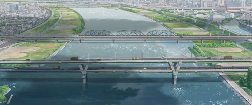 赤い鉄骨橋の上の扉