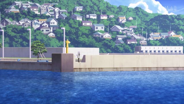 Port where the protagonist arrives on Torishiro Island