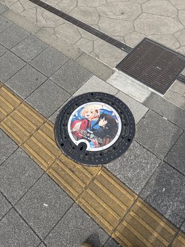 Manhole cover with 'olinas' text