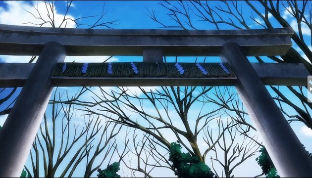 夕暮れの朱色の大鳥居