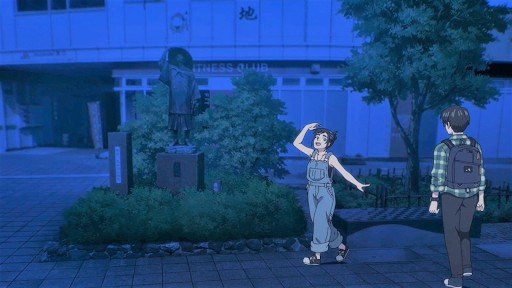 Nighttime bus stop