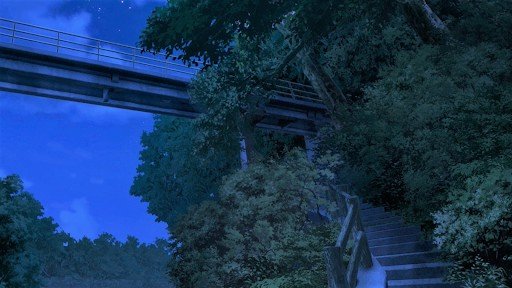 Nighttime conversation at castle ruins