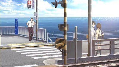 The crosswalk where a suspicious man waits for Wakana