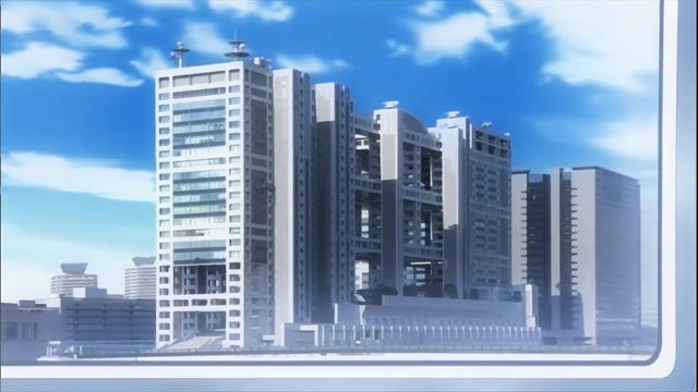 TV station building with a large sphere