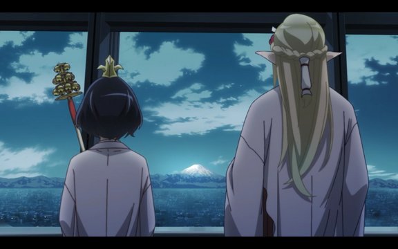 Viewing Fuji from treetop