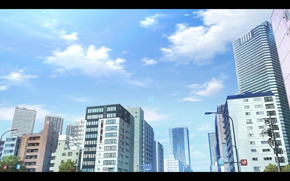 Tsukishima Bridge at the start of Episode 3