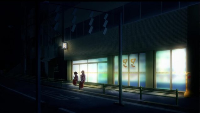 Elf and Miko in Front of a Convenience Store