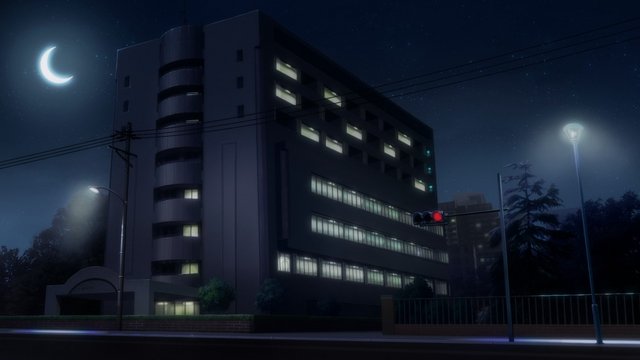 Late-night pursuit in front of the police station