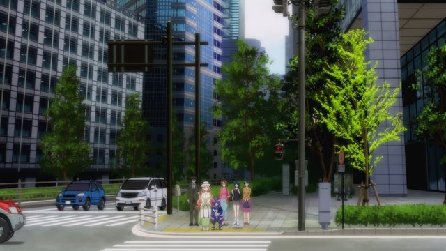 Zebra crossing in front of Masakado's Mound
