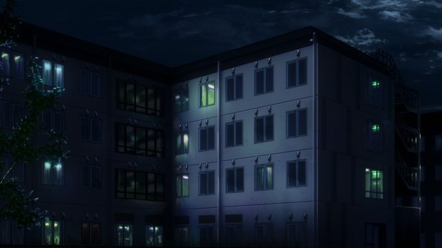 Tense Confrontation in Front of the Abandoned Hospital