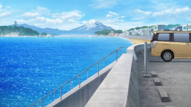 Shichirigahama Coast Parking Lot overlooking Mount Fuji