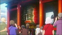 In front of the giant red lantern gate