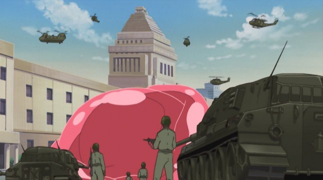 Adult transformation in front of the National Diet Building