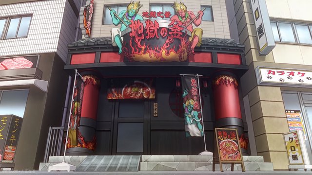 ラーメン店での辛さ挑戦