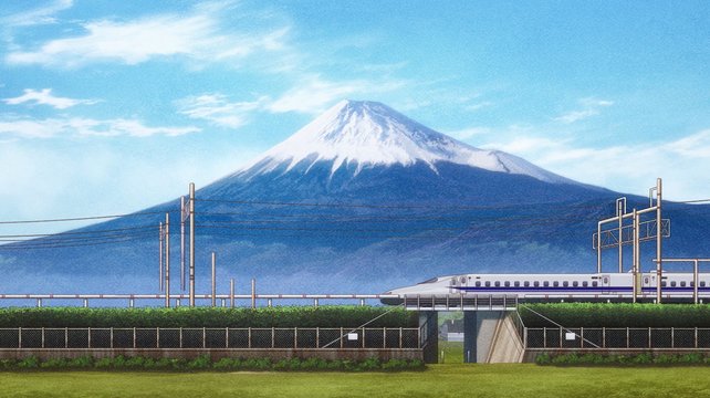 Scenery outside the Shinkansen