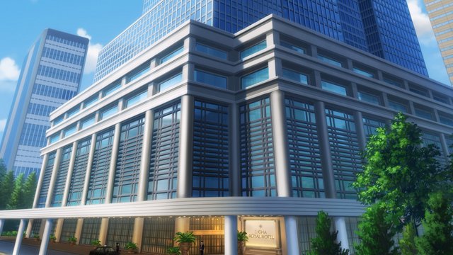 高層ホテルのレストラン窓辺