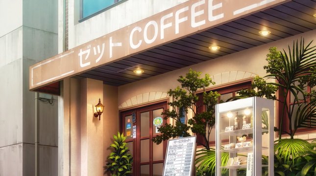 Protagonists' regular café