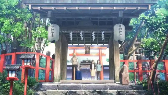 Red torii gate and stone steps
