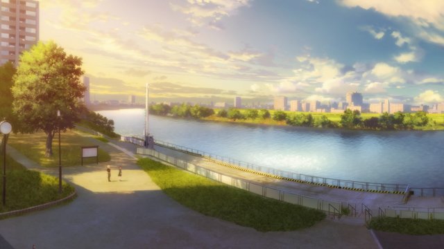 Hilltop park overlooking the river
