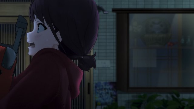 Father-daughter conversation at a soba restaurant