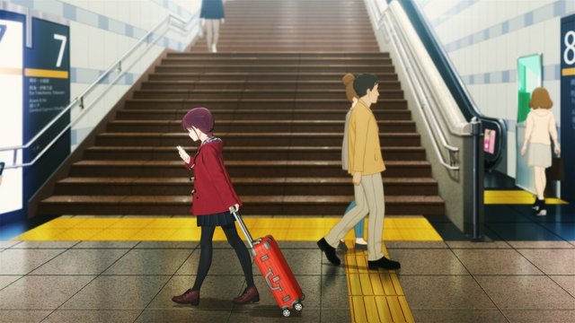 Under the station stairs