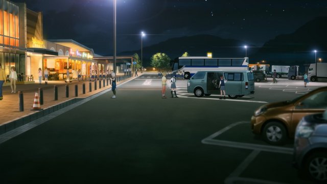 Highway Service Area Parking Lot