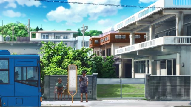 Bus stop by the sea