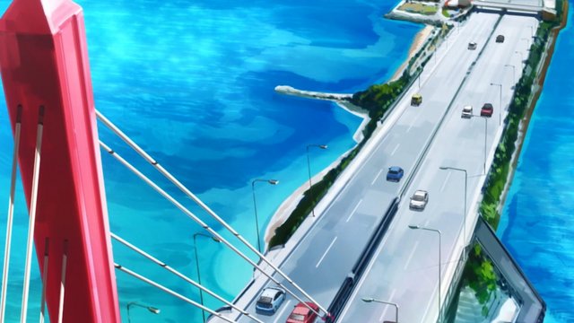 平安座海中大橋 空中俯瞰