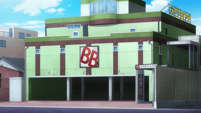 In front of the karaoke parlor