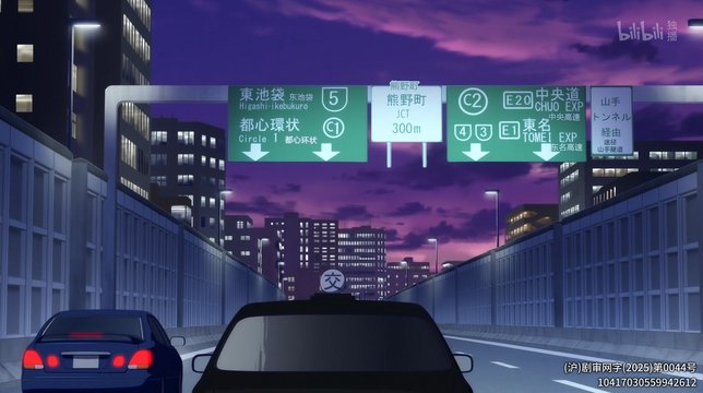 Driving Scene on an Elevated Highway