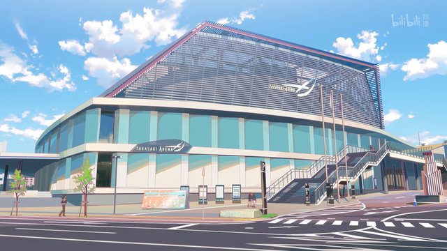Panoramic view of the arena in the opening scene